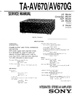 Sony TA-AV670 - Service Manual 